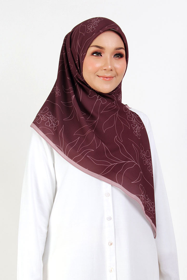 Botani Printed Square Maroon