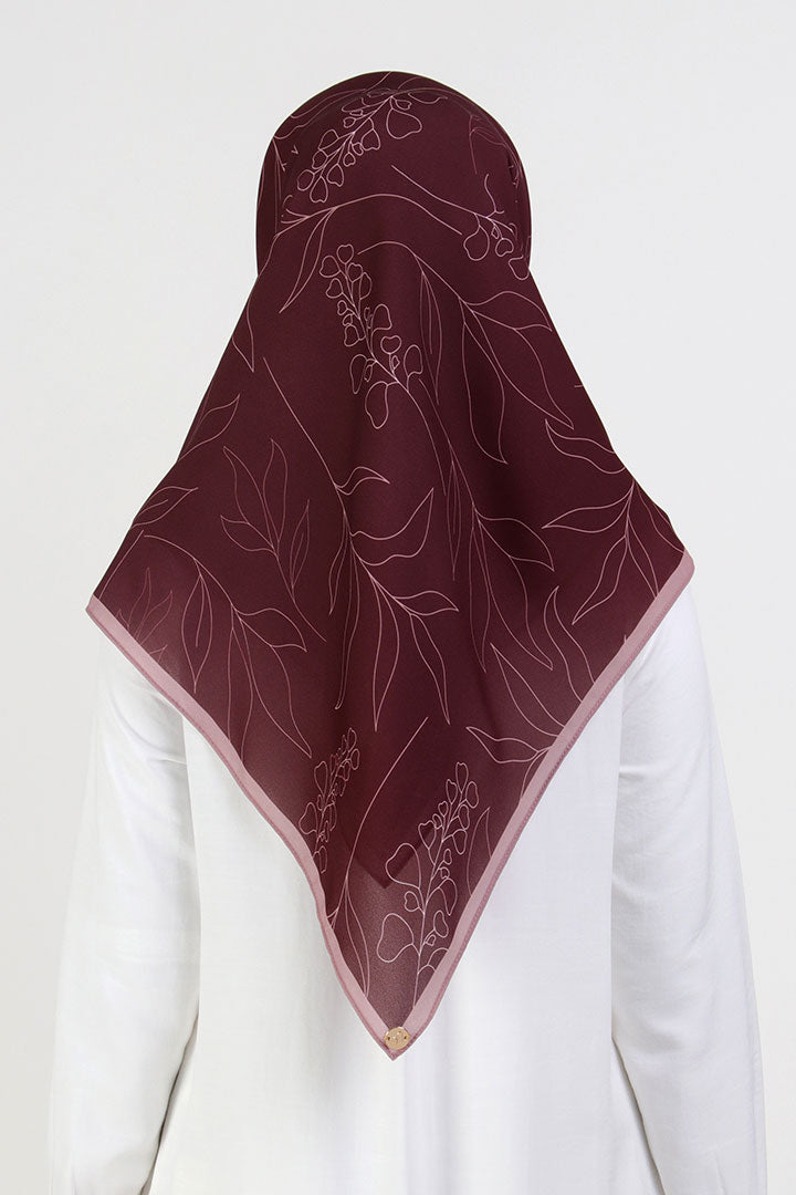 Botani Printed Square Maroon
