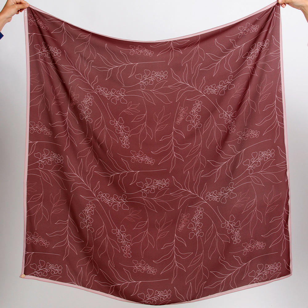 Botani Printed Square Maroon