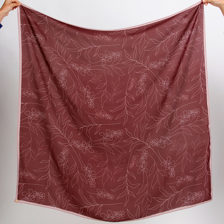 Botani Printed Square Maroon
