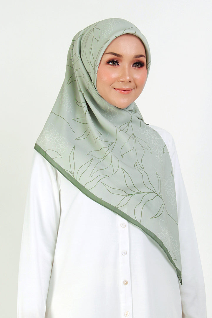 Botani Printed Square Moss Green