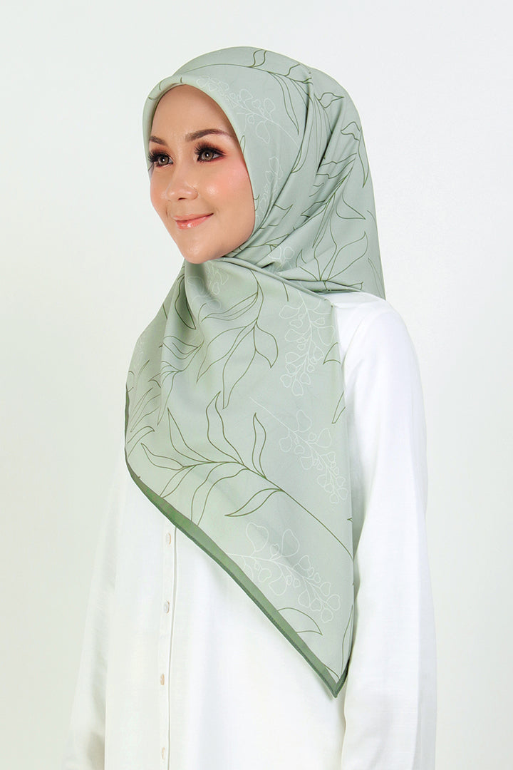 Botani Printed Square Moss Green