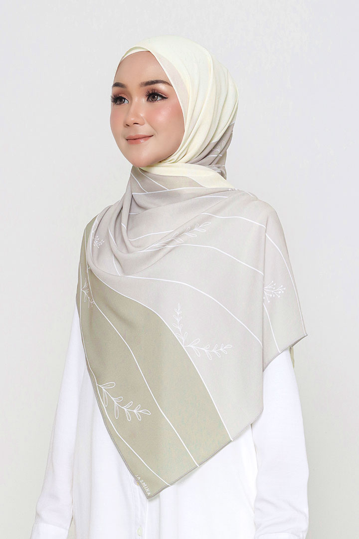 Terra Printed Shawl Sage Green