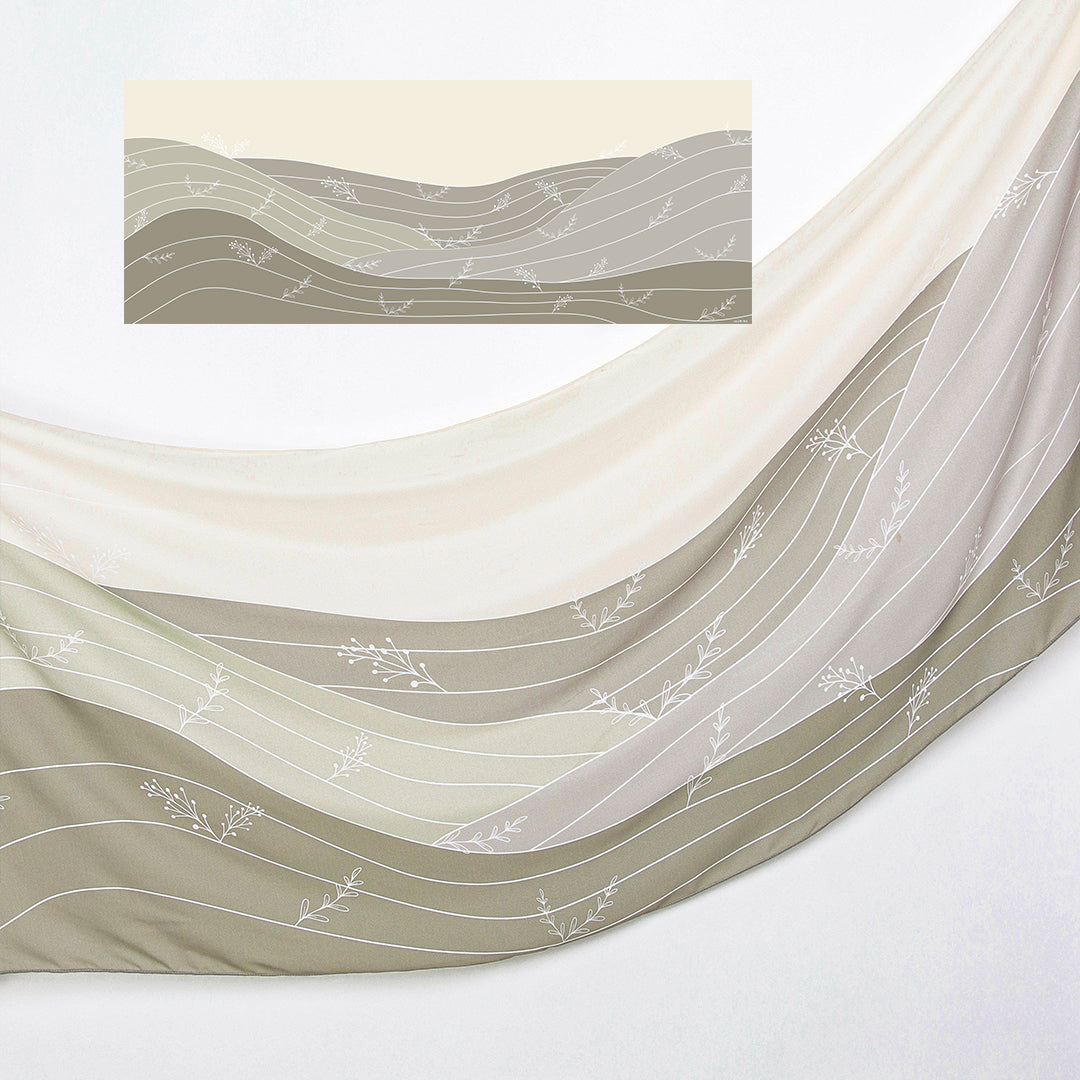 Terra Printed Shawl Sage Green