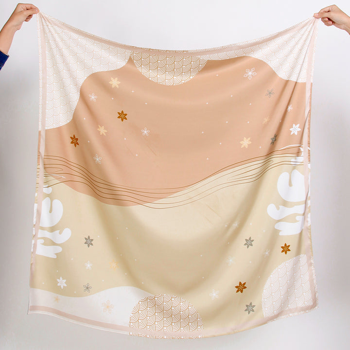 Lantana Printed Square Beige Nude