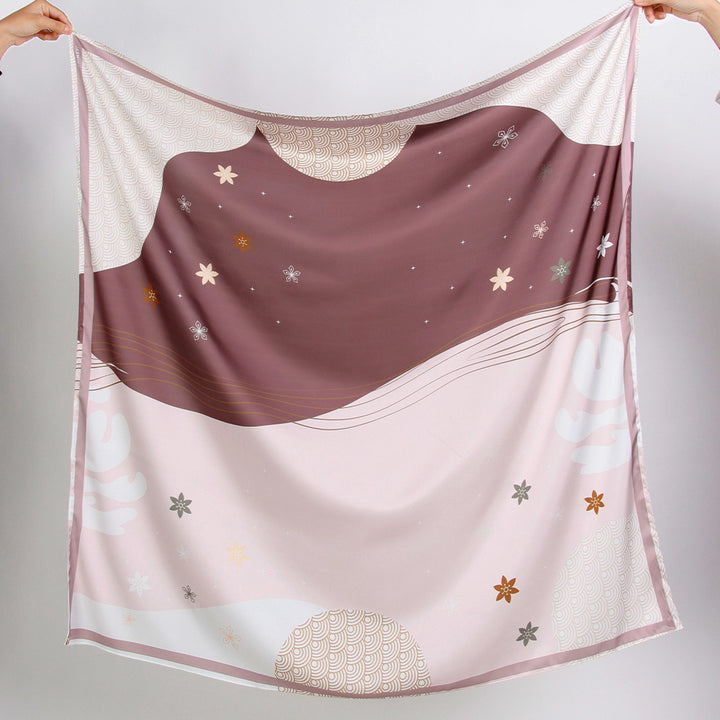 Lantana Printed Square Burgundy Pink