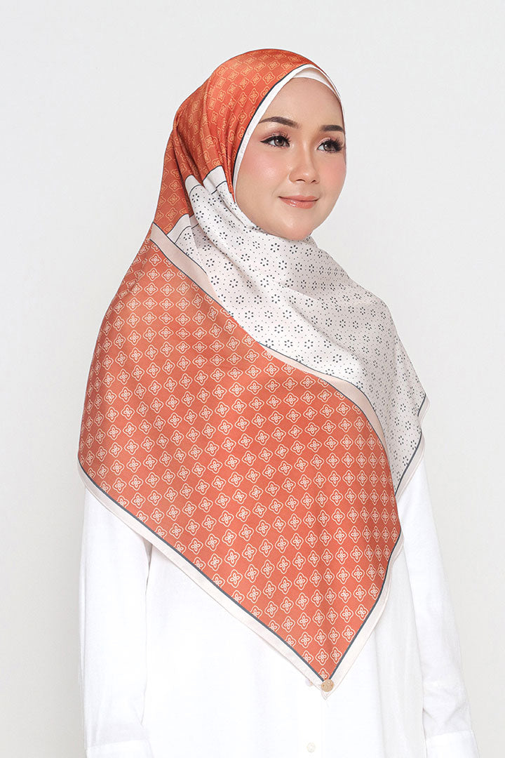 Venice Printed Shawl Orange