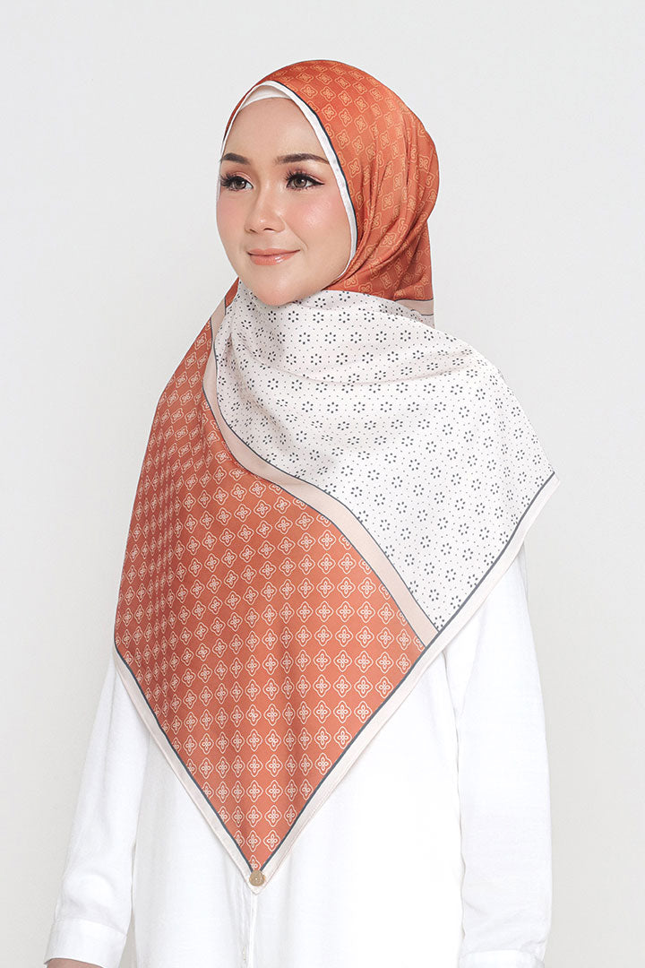 Venice Printed Shawl Orange