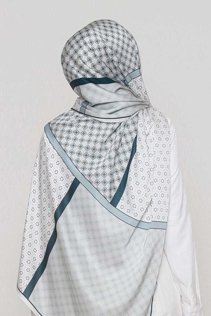 Venice Printed Shawl Teal Green