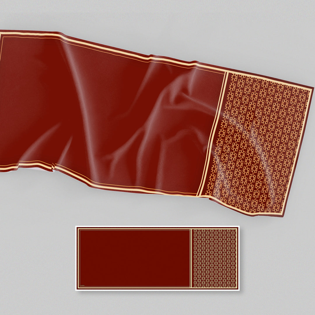 Zahra Printed Shawl Brick Red