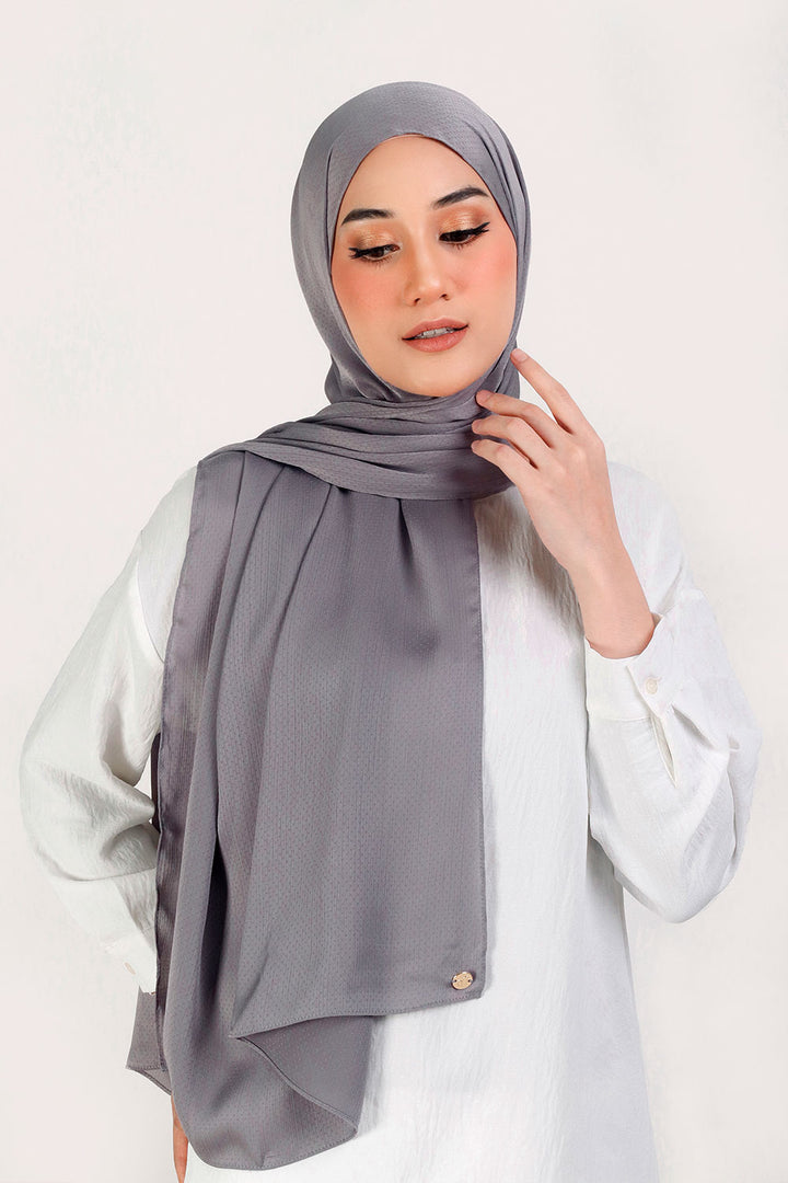 Jasmina Basic Shawl Plain Grey