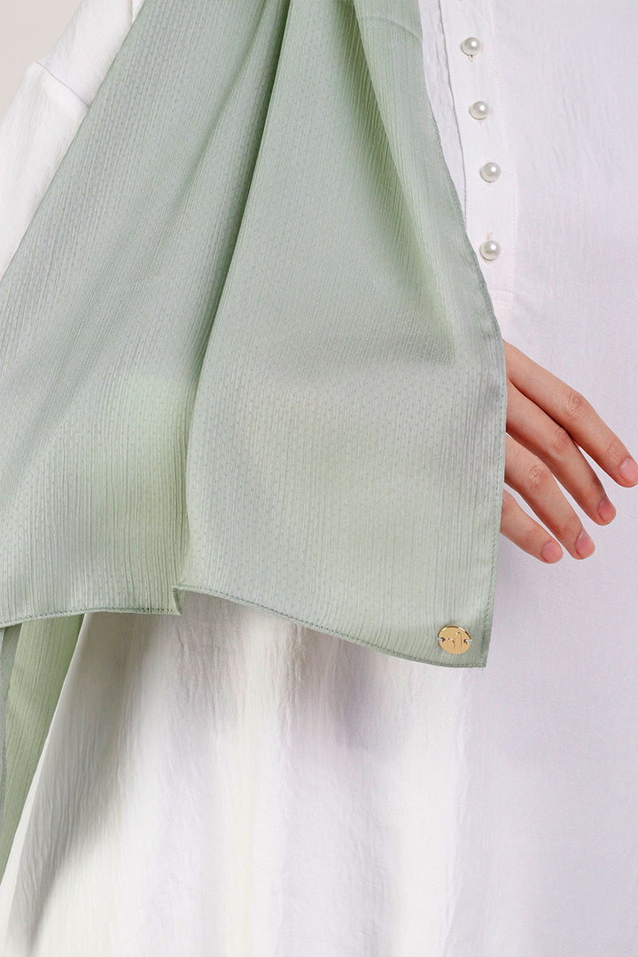 Jasmina Basic Shawl Plain Mint Green