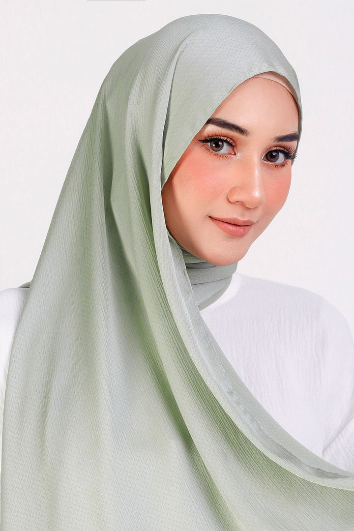 Jasmina Basic Shawl Plain Mint Green
