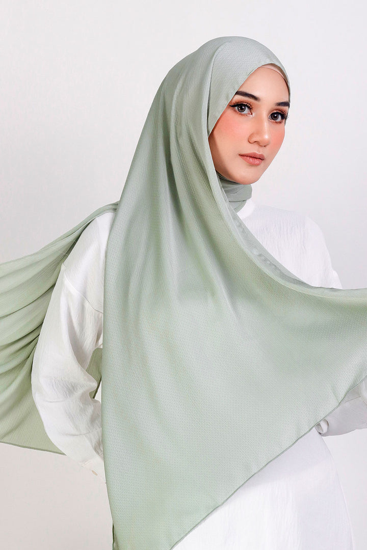 Jasmina Basic Shawl Plain Mint Green