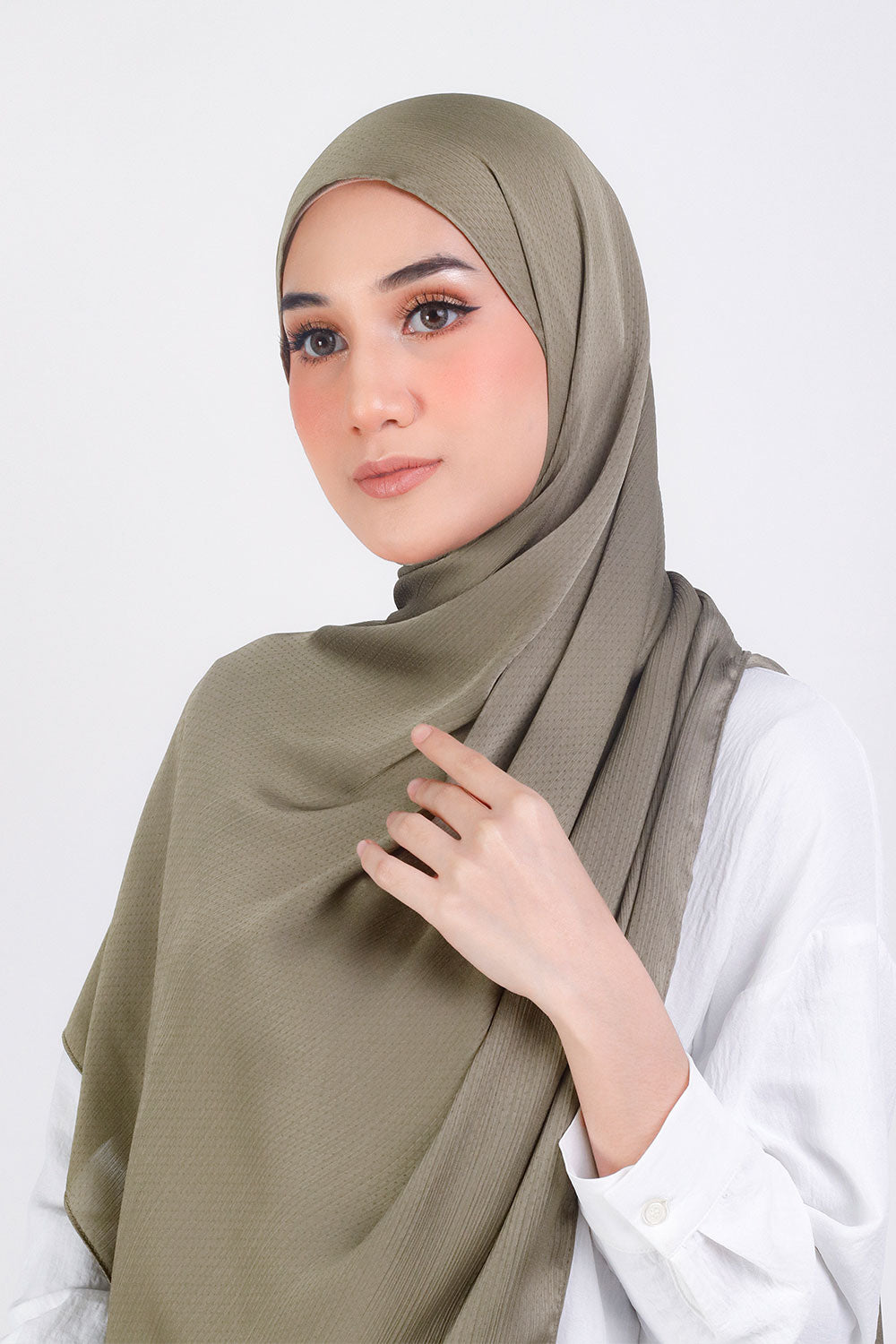 Jasmina Basic Shawl Plain Sage Green