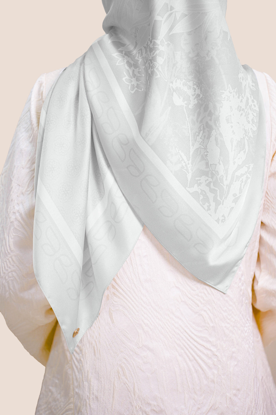 Sumayyah Satin Printed Silver