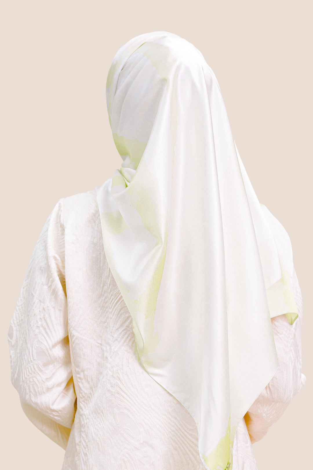 Qaisara Satin Printed Shawl Gold