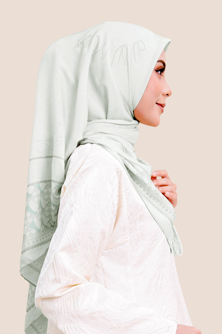 Syifa Chiffon Printed Light Green