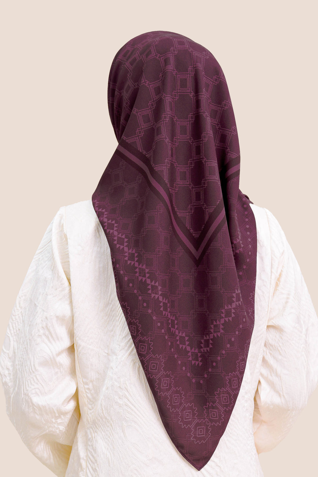 Inara Chiffon Printed Maroon