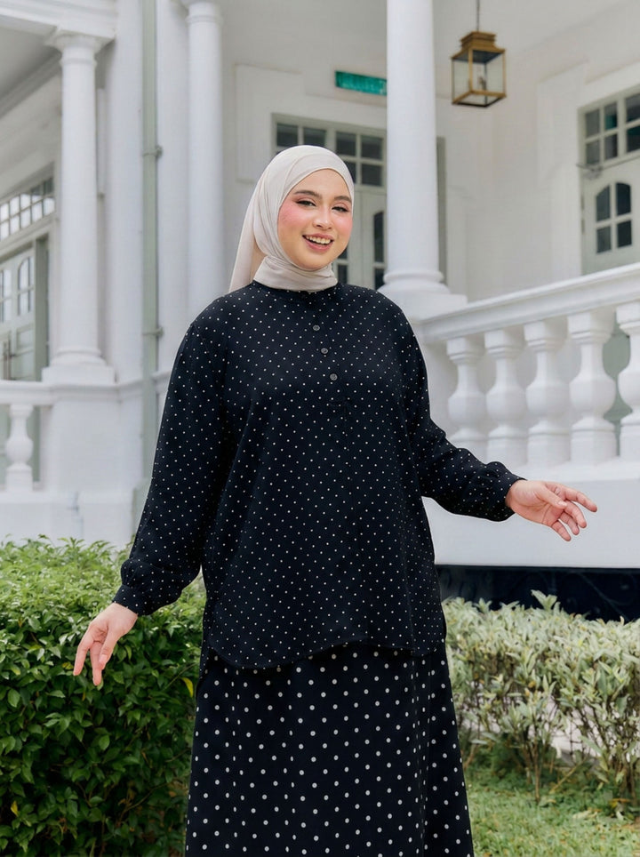 Victoria Plus Mini Polka Dot Blouse