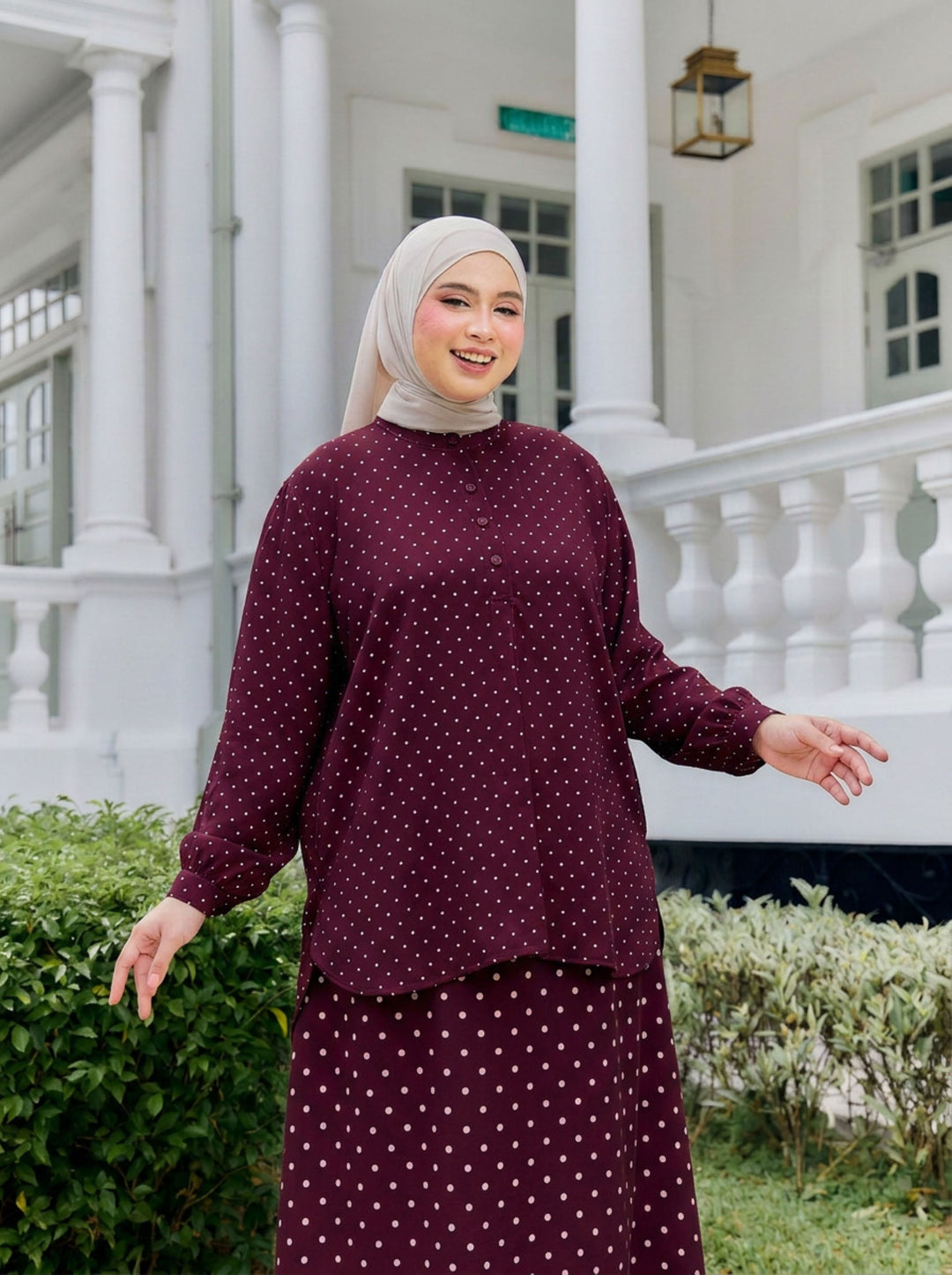 Victoria Plus Mini Polka Dot Blouse