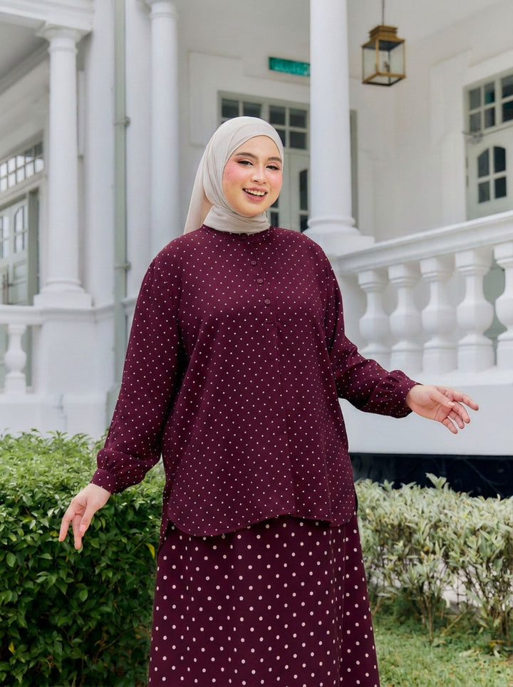Victoria Plus Mini Polka Dot Blouse
