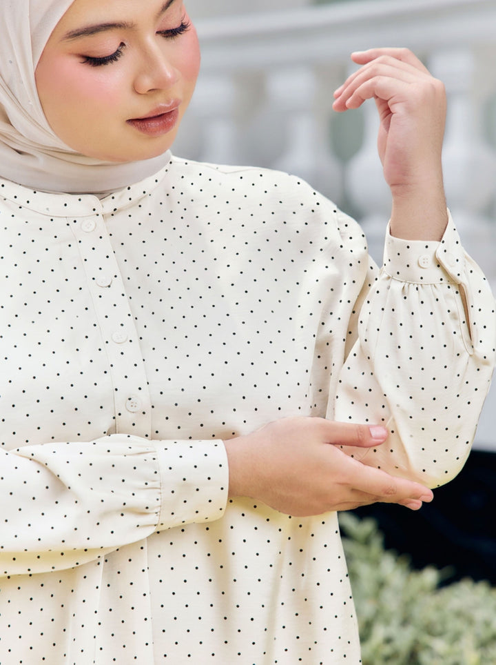 Victoria Plus Mini Polka Dot Blouse