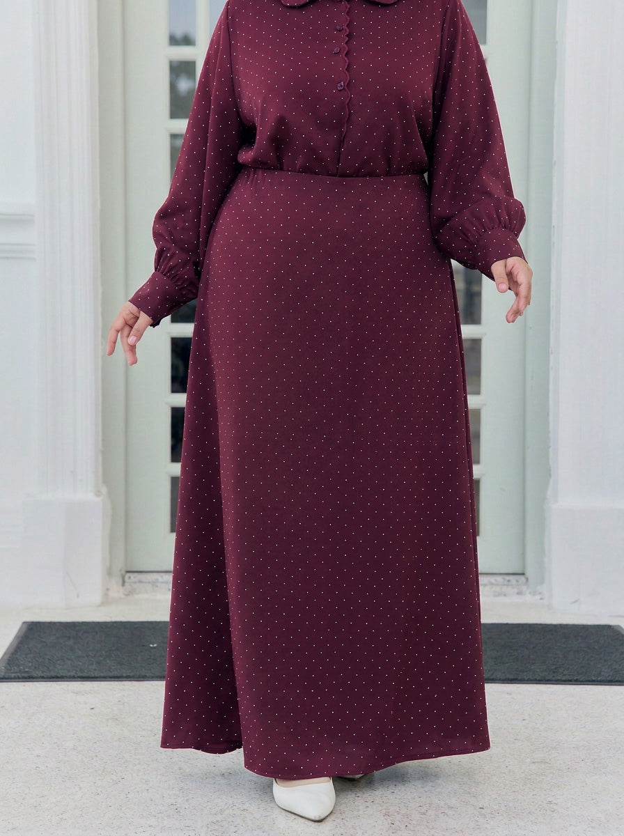 Victoria Plus Mini Polka Dot Skirt