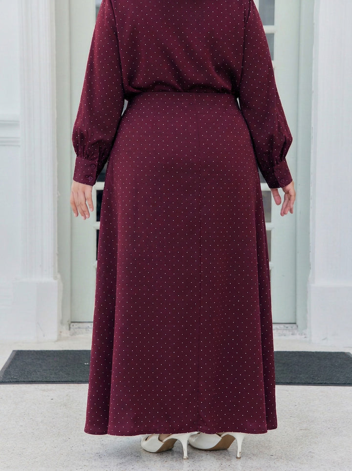 Victoria Plus Mini Polka Dot Skirt