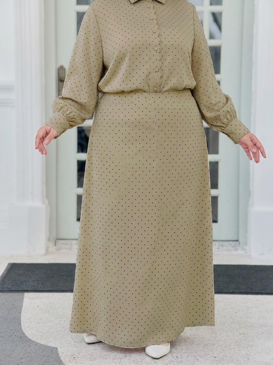 Victoria Plus Mini Polka Dot Skirt