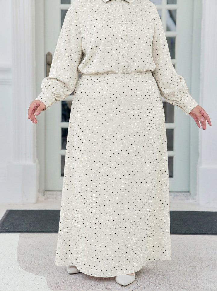Victoria Plus Mini Polka Dot Skirt