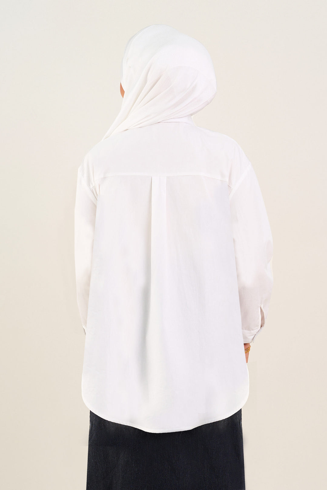 Lola Bow Embellished Cotton Shirt White