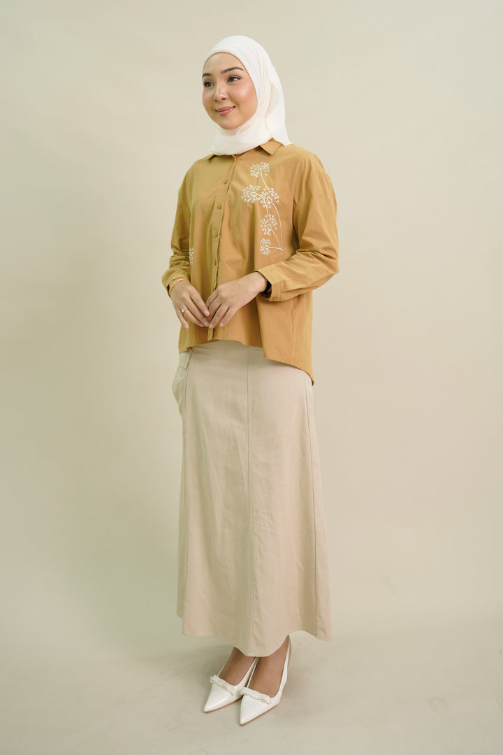 Huree Oversized Top Khaki