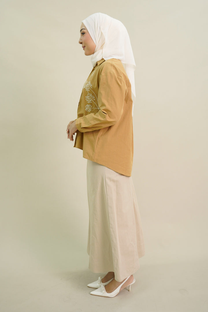 Huree Oversized Top Khaki