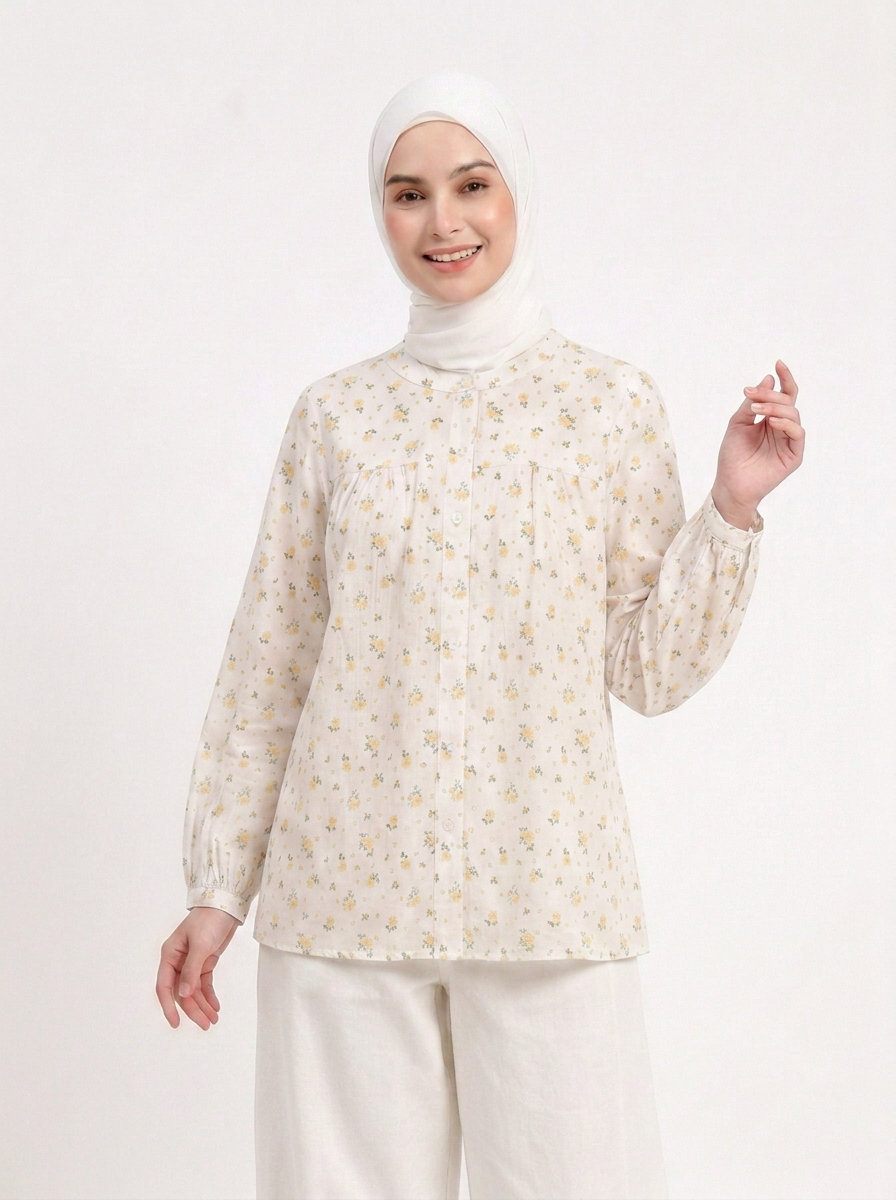 Eva Cotton Printed Blouse
