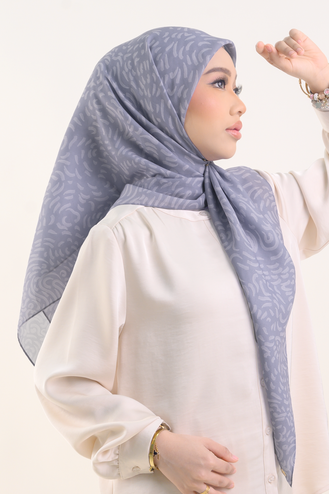Agnes Square Cotton Voile Soft Lavender