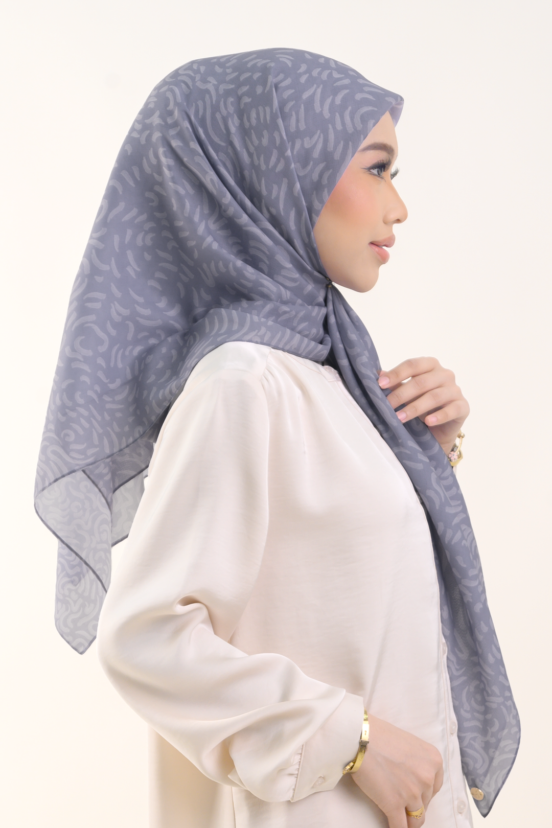 Agnes Square Cotton Voile Soft Lavender
