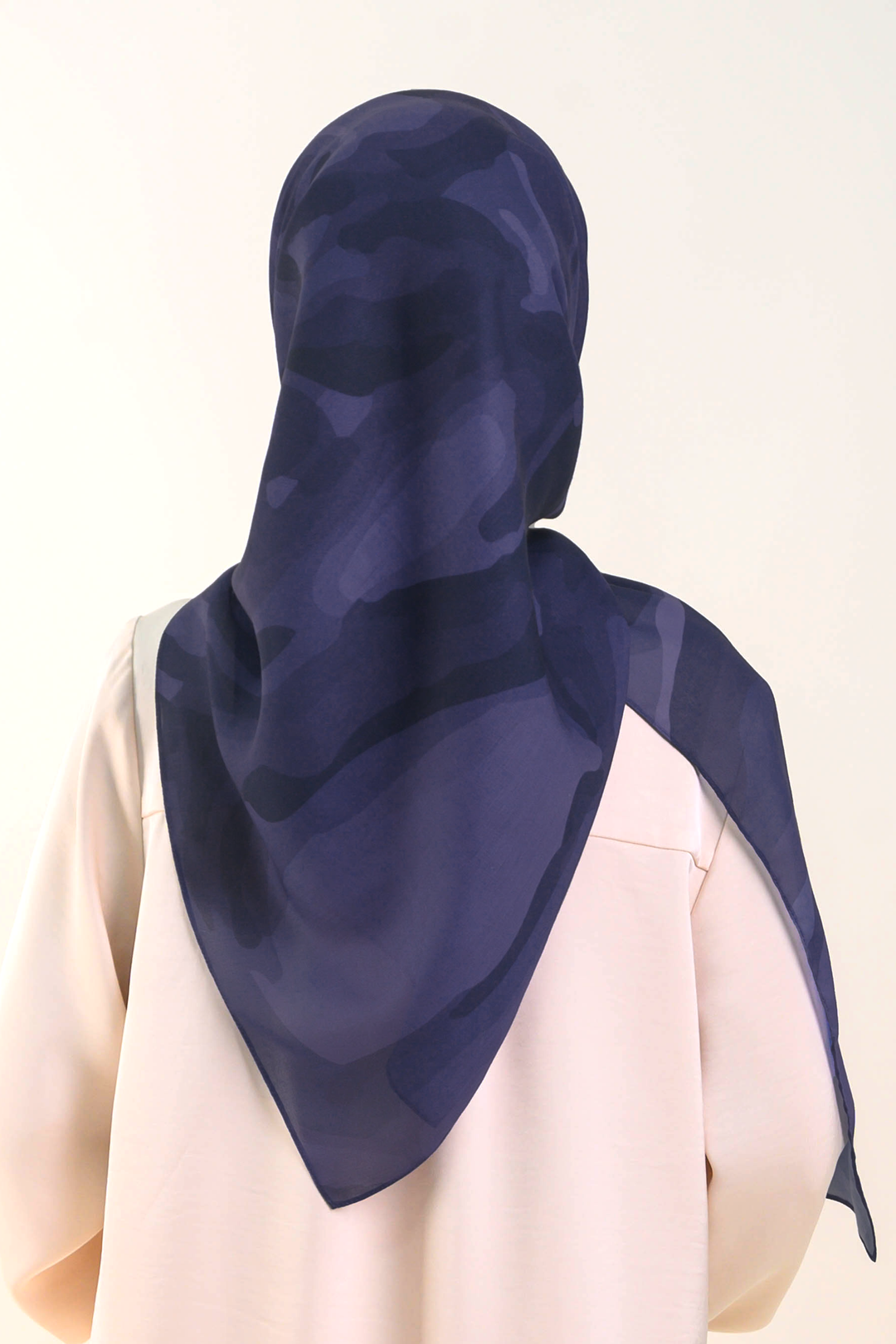 Amber Square Cotton Voile Dark Indigo
