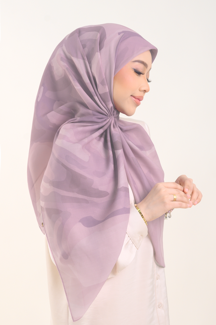 Amber Square Cotton Voile Dusty Pink