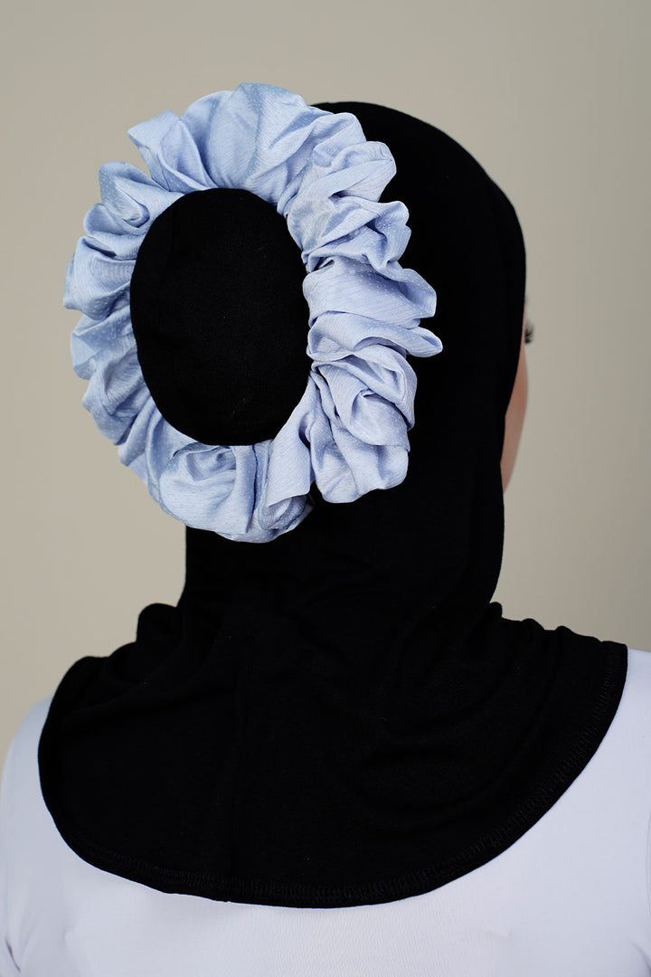 Plain Scrunchies Chiffon Aqua