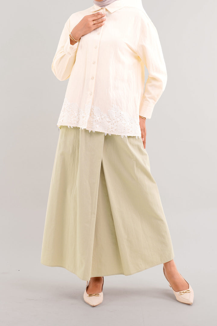 Arumi Asymmetrical Skirt Khaki