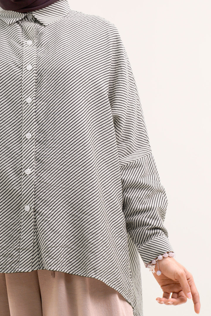 Ayunda Printed Shirt Stripe