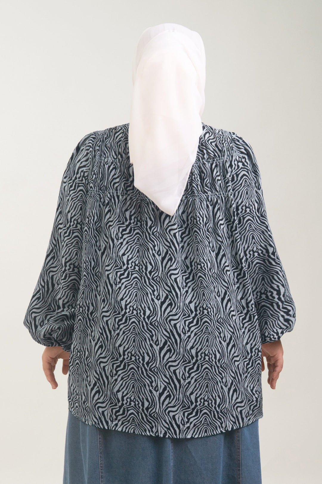 Bellinda Plus Size Printed Blouse Grey