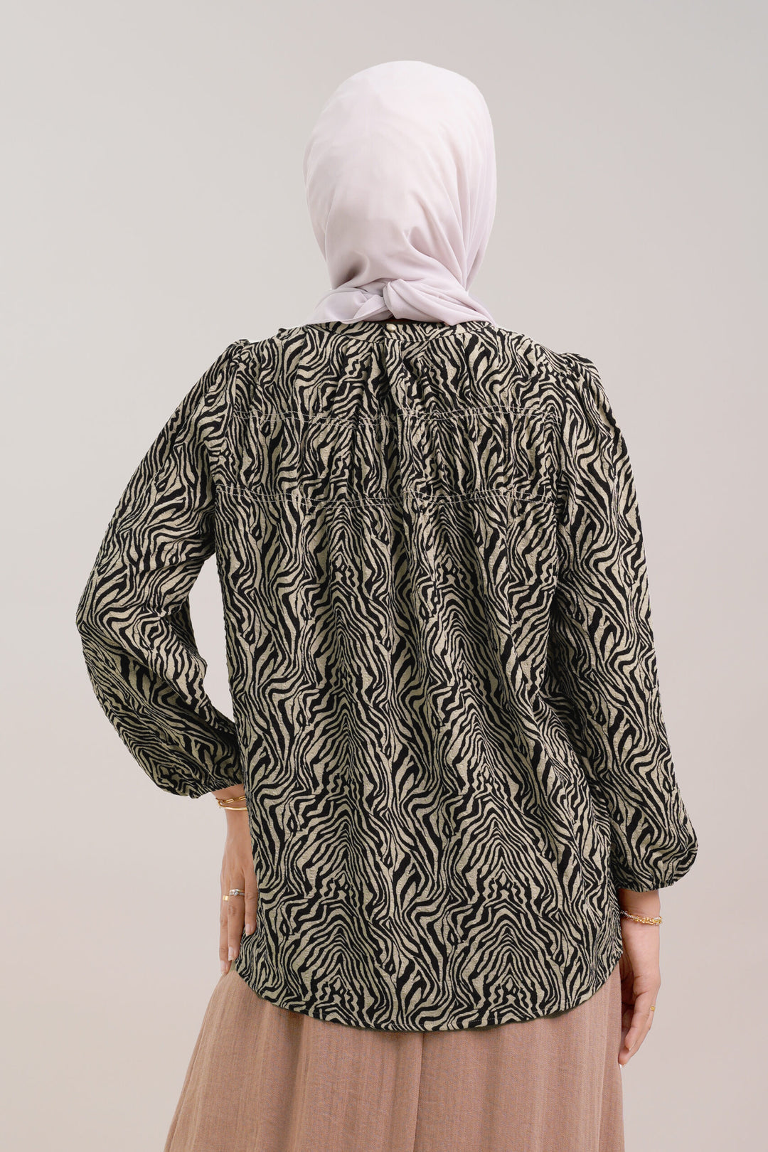 Bellinda Printed Blouse Coffee