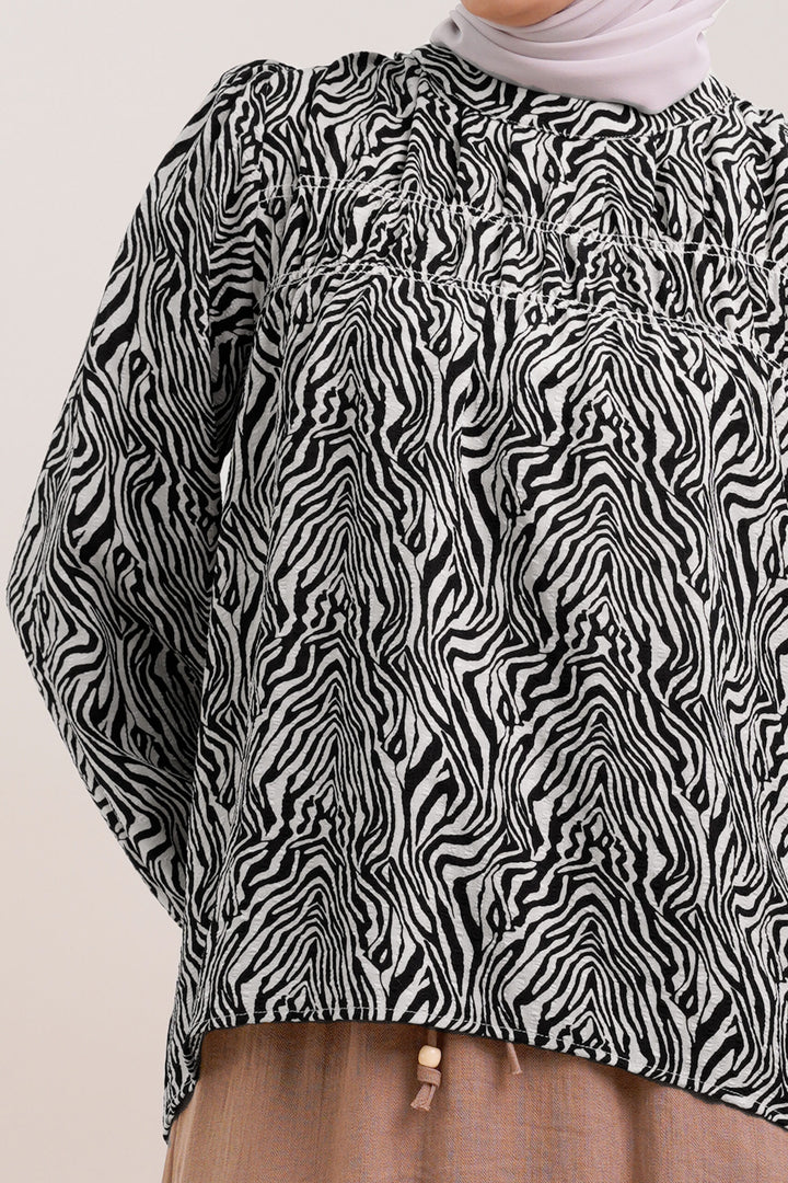 Bellinda Printed Blouse Beige