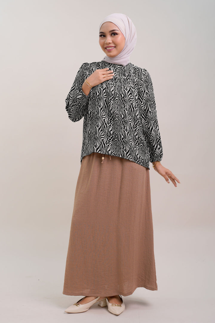 Bellinda Printed Blouse Beige