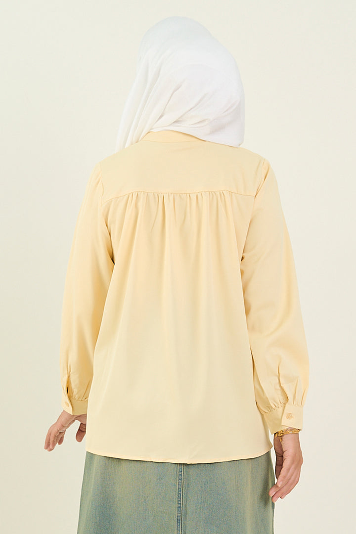 Aurelia Embroidered Blouse Yellow