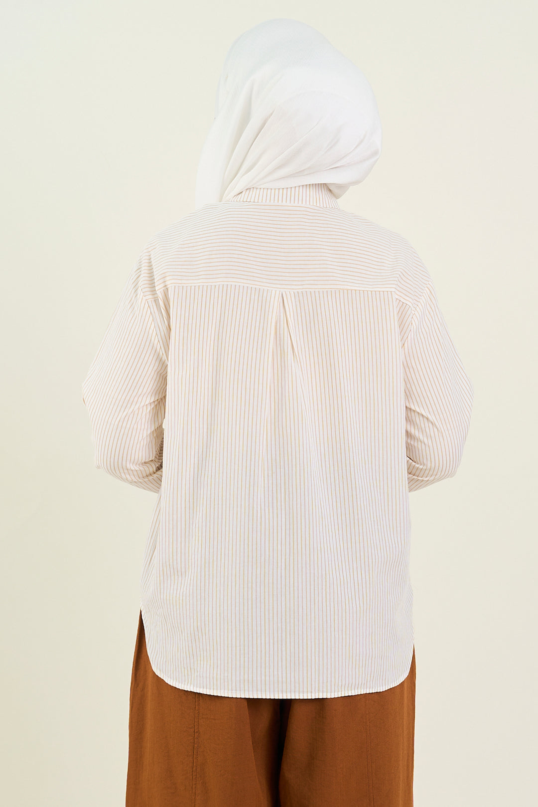 Adila Striped Print Shirt Beige