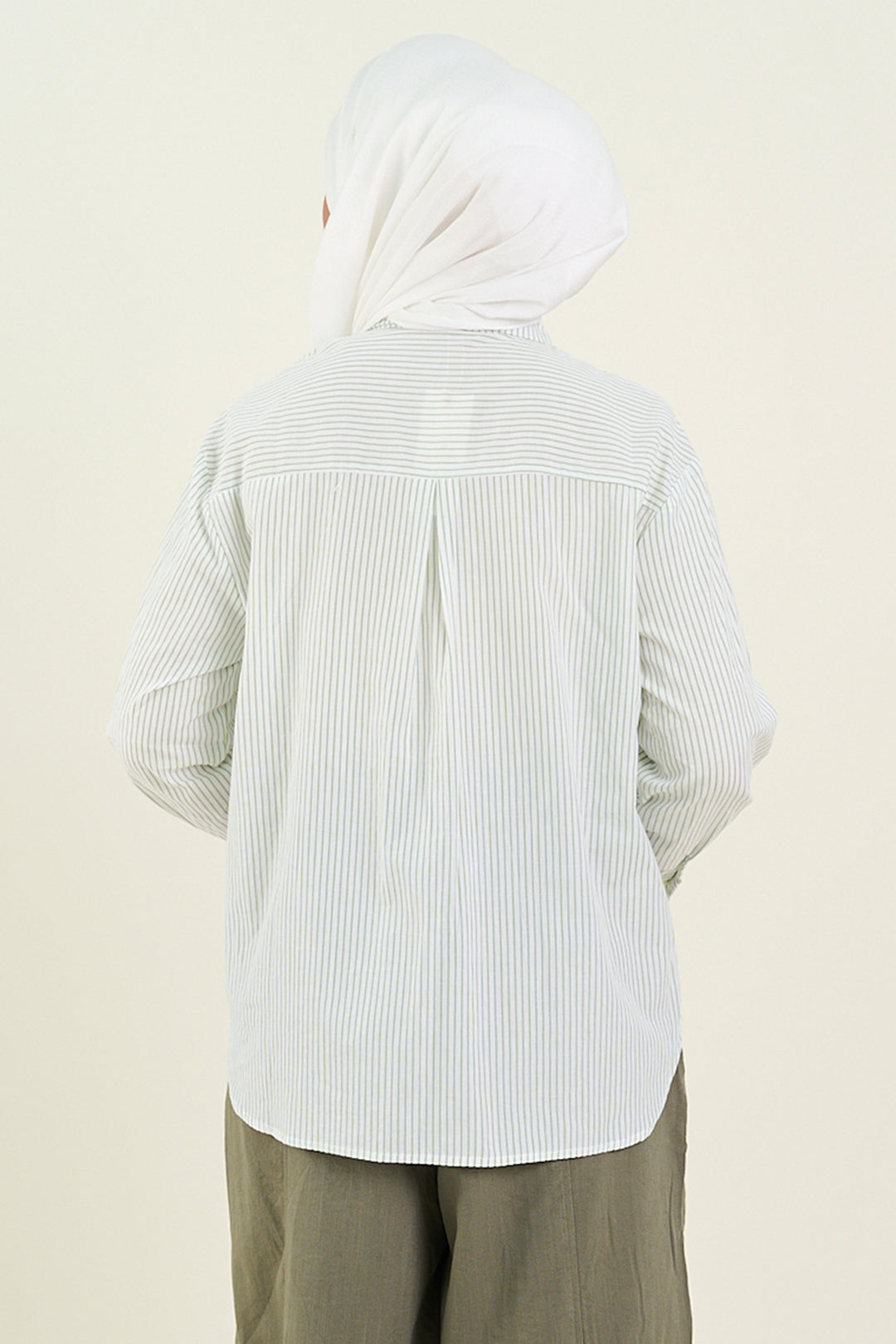 Adila Striped Print Shirt Dusty Green