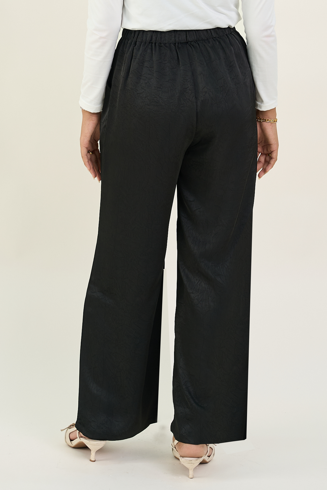 Isabelle Satin Pants Black